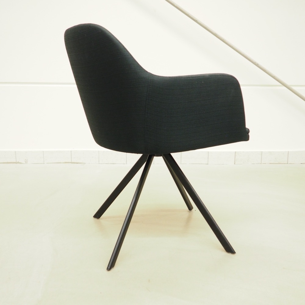 Polster-Drehstuhl Lola ca.B 52cm H 79cm T 57cm schwarz Stuhl