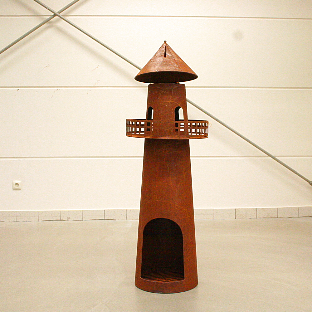 Feuerstelle Leuchtturm rost Gingar ca. H136 cm