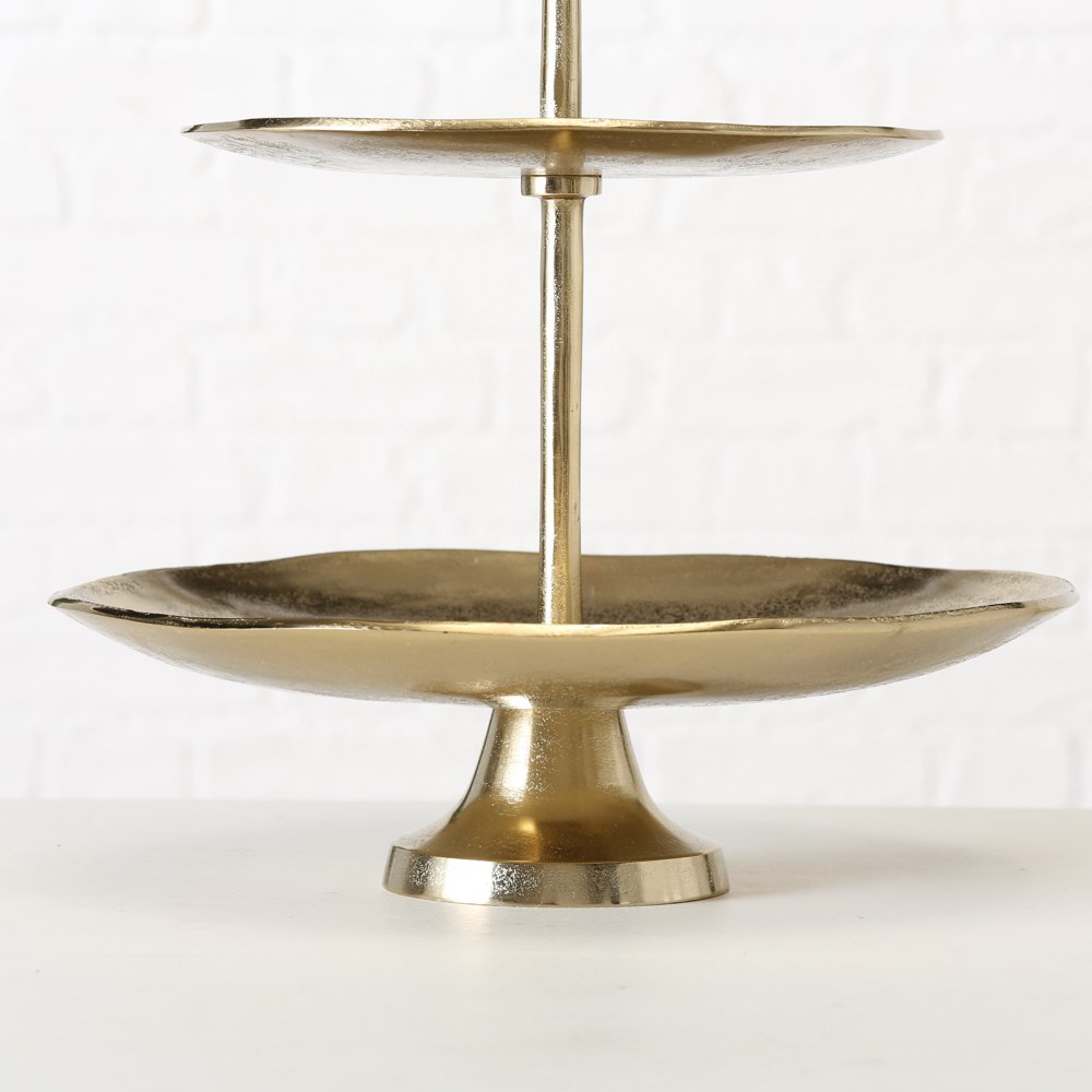 Etagere Halli Deko H 70 cm Aluminium goldfarben