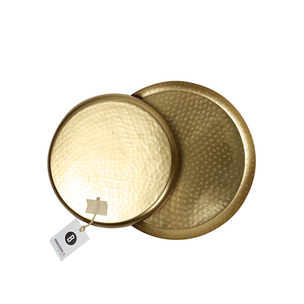 2 x Deko-Tablett-Set Orient mit Hammerschlag-Optik