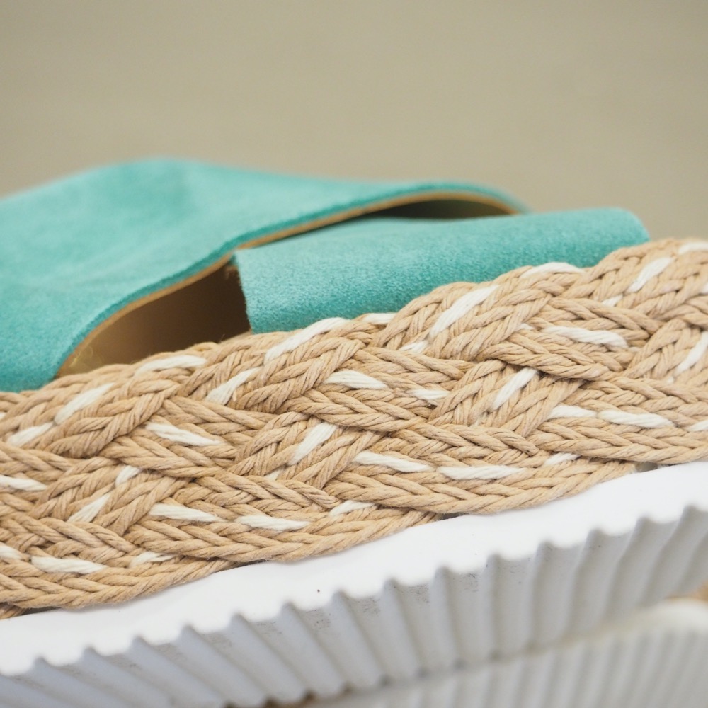 Plateausandale türkis Gr. 38 Espadrille Sandale