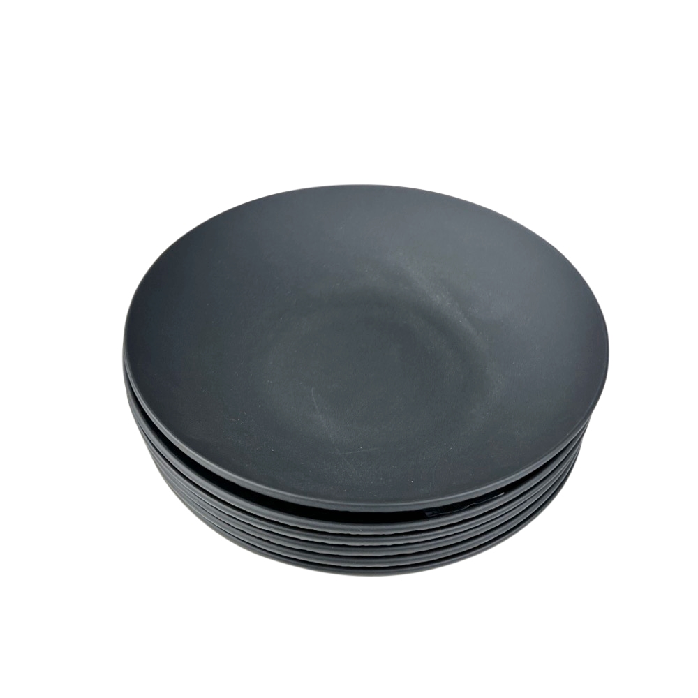 6 x Servierschale Manufacture Rock schwarz rund