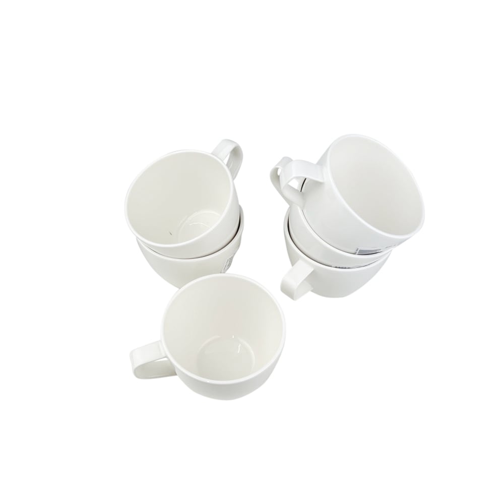 6x Kaffeetassen Artesano Original Weiß Premium-Porzellan