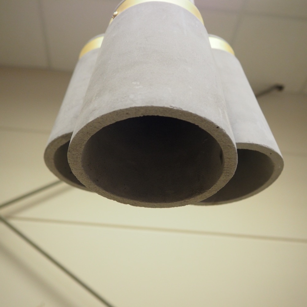 Beton-Pendelleuchte Norell grau gold Scandi-Style Hängelampe Lampe