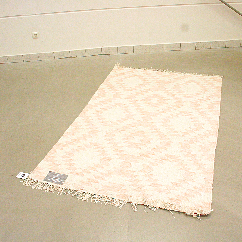 Handgetufteter Wollteppich Farum 120 x 180 cm rosé creme