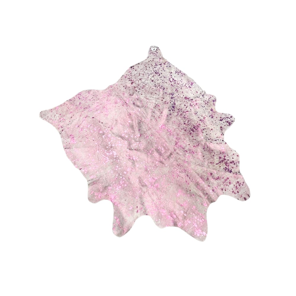 Felle Kuhfell pink metallic silberfarben ca. 2-3 m² groß