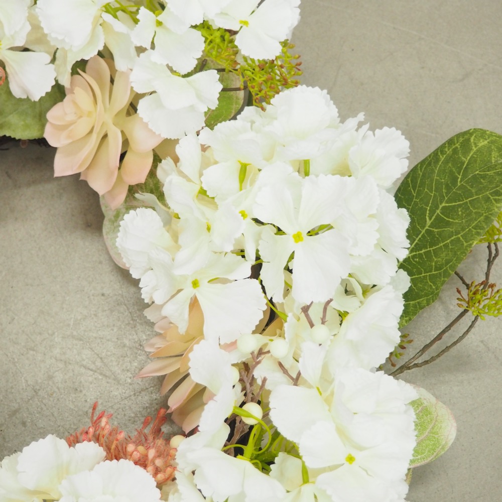 Deko Kranz Frühlingsblüten Rattan Ø ca. 70 cm rund