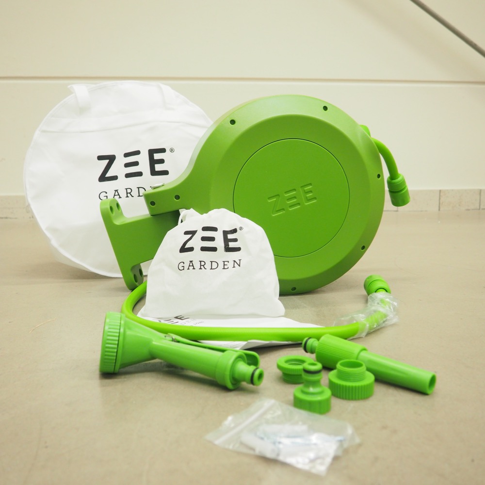 Gartenschlauch-Trommel-Set Mirtoon 10-tlg. Schlauch 10 m Spritzpistole grün
