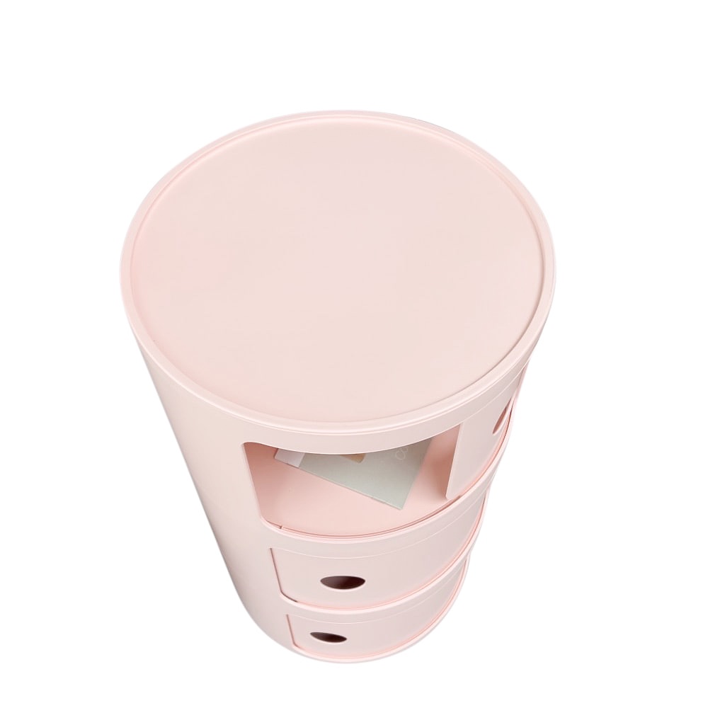 Design Container Componibili Bio-Kunststoff 3 Elemente rosa