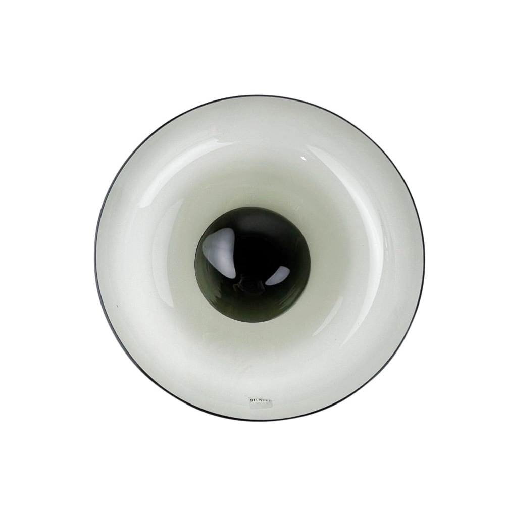 Mundgeblasene Glas-Servierschale Diseguale Ø 25 cm modern grau