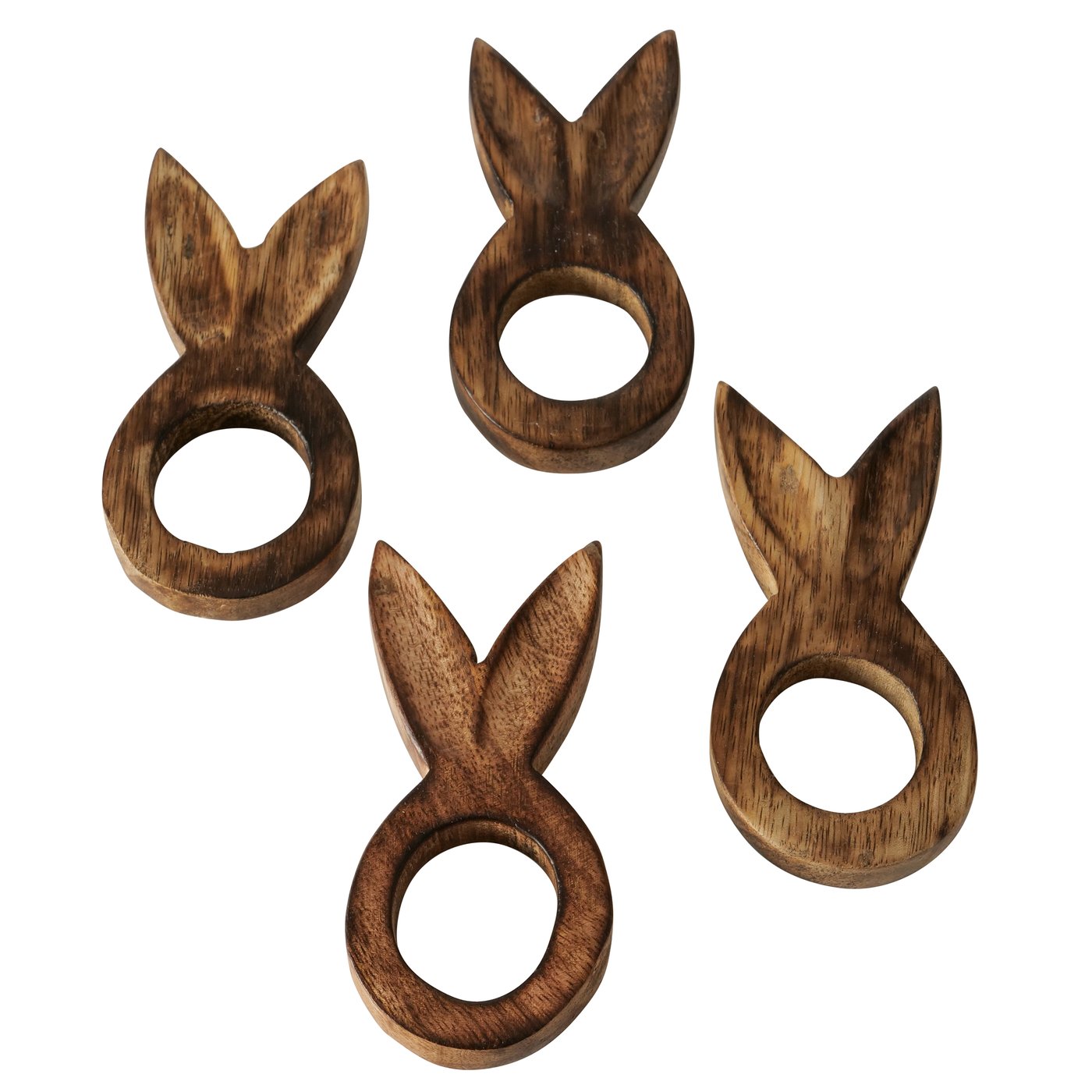 Serviettenring Hoppeli 4 tlg. Mangoholz ca. 10x5x2cm