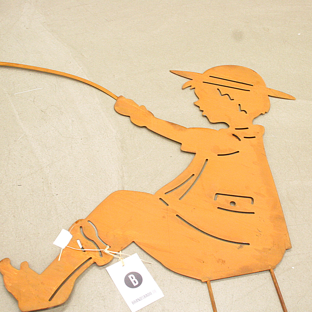 Gartenstecker Angler Edelrost Deko H.ca.64 cm Mia Villa