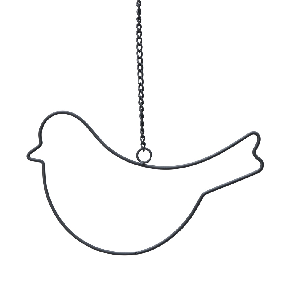 3x Hängefigur Vogel 3 tlg. Dekoobjekt Deko Vogelset Eisen schwarz
