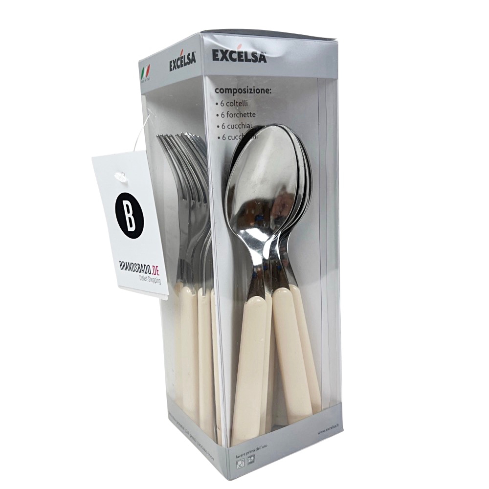 Besteck-Set Pearl 24-tlg.  Rostfreier Stahl Kunststoff