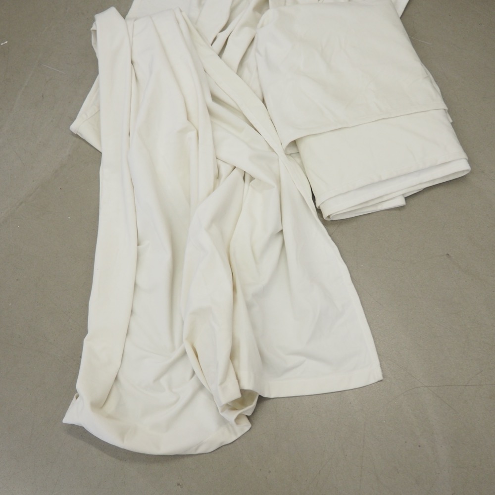 Samt-Vorhänge Daisy 2 Stück 140 x 220 cm cremefarben