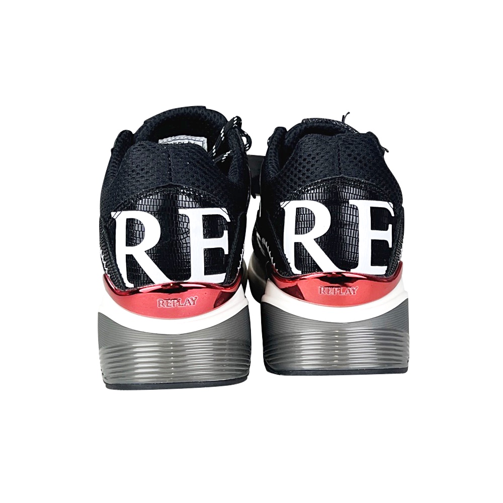 Sneaker Schwarz Rot Weiß Gr. 37