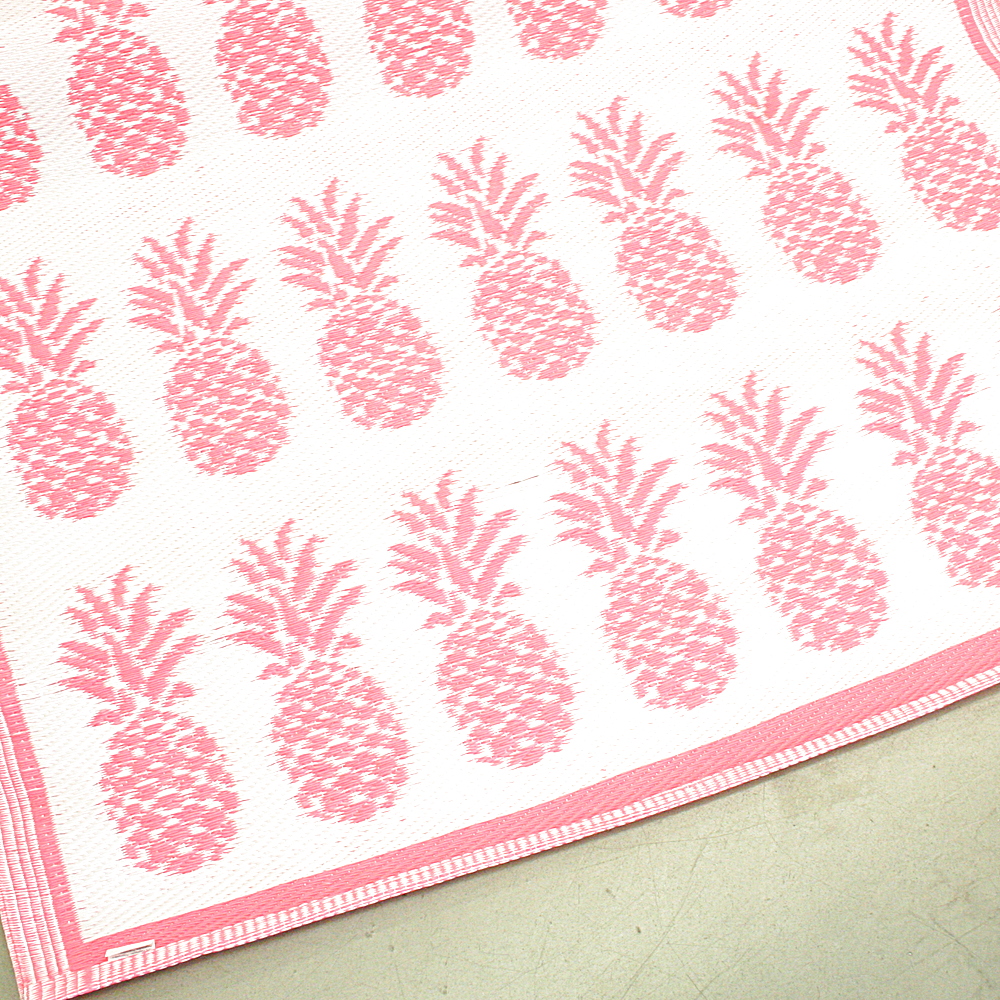 Outdoorteppich Sicily 120 x 180 cm Ananas rot weiß