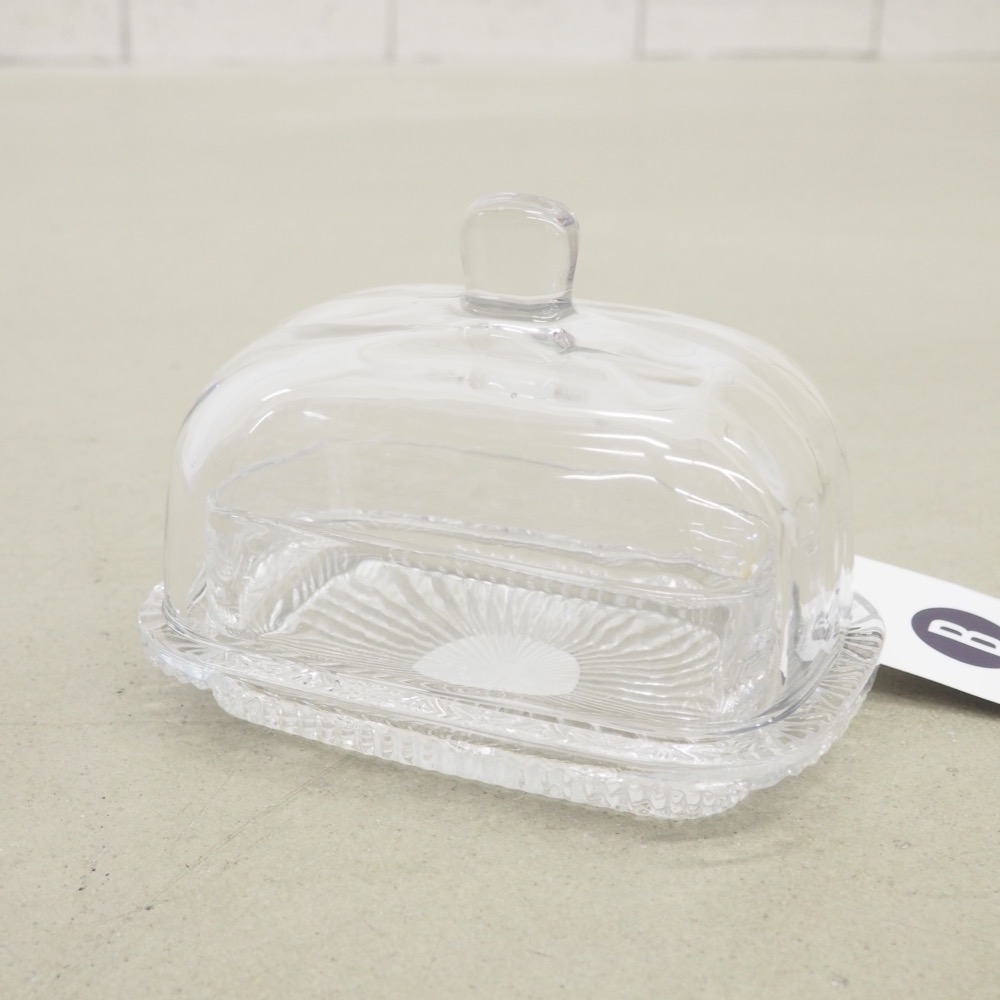 Butterdose Nymphea Glas Glashaube