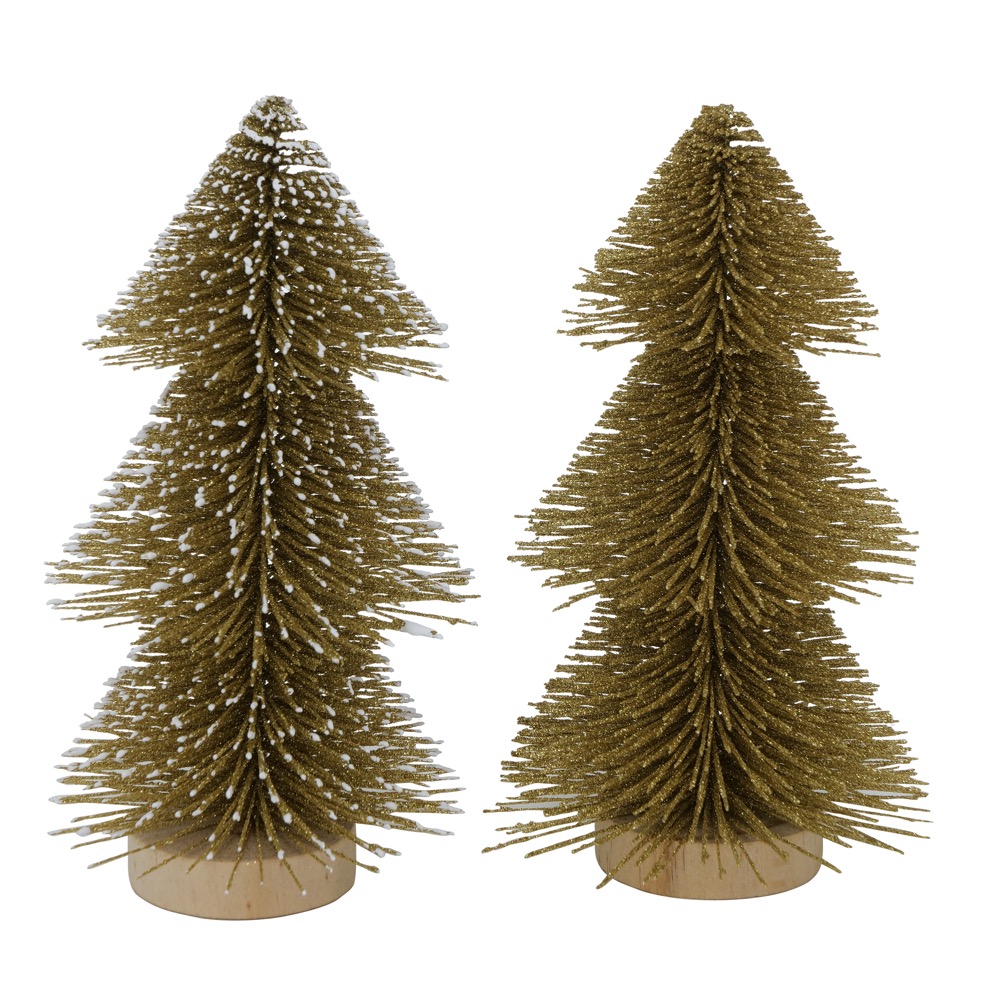 1x Dekoaufsteller Tarvo 2sort. Baum H 20cm Deko Tanne Weihnachten