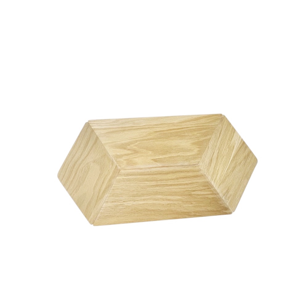Eichenholz-Servierplatte Hexa ca. 50x4x26 cm Deko Braun