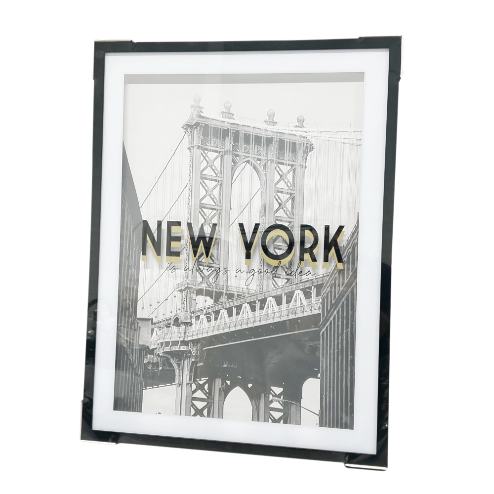 Bild Spruch "New York" Rahmen ca.60x80cm