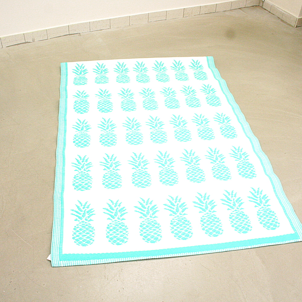 Outdoorteppich Sicily Maße ca. 120 x 180 cm Ananas Motiv