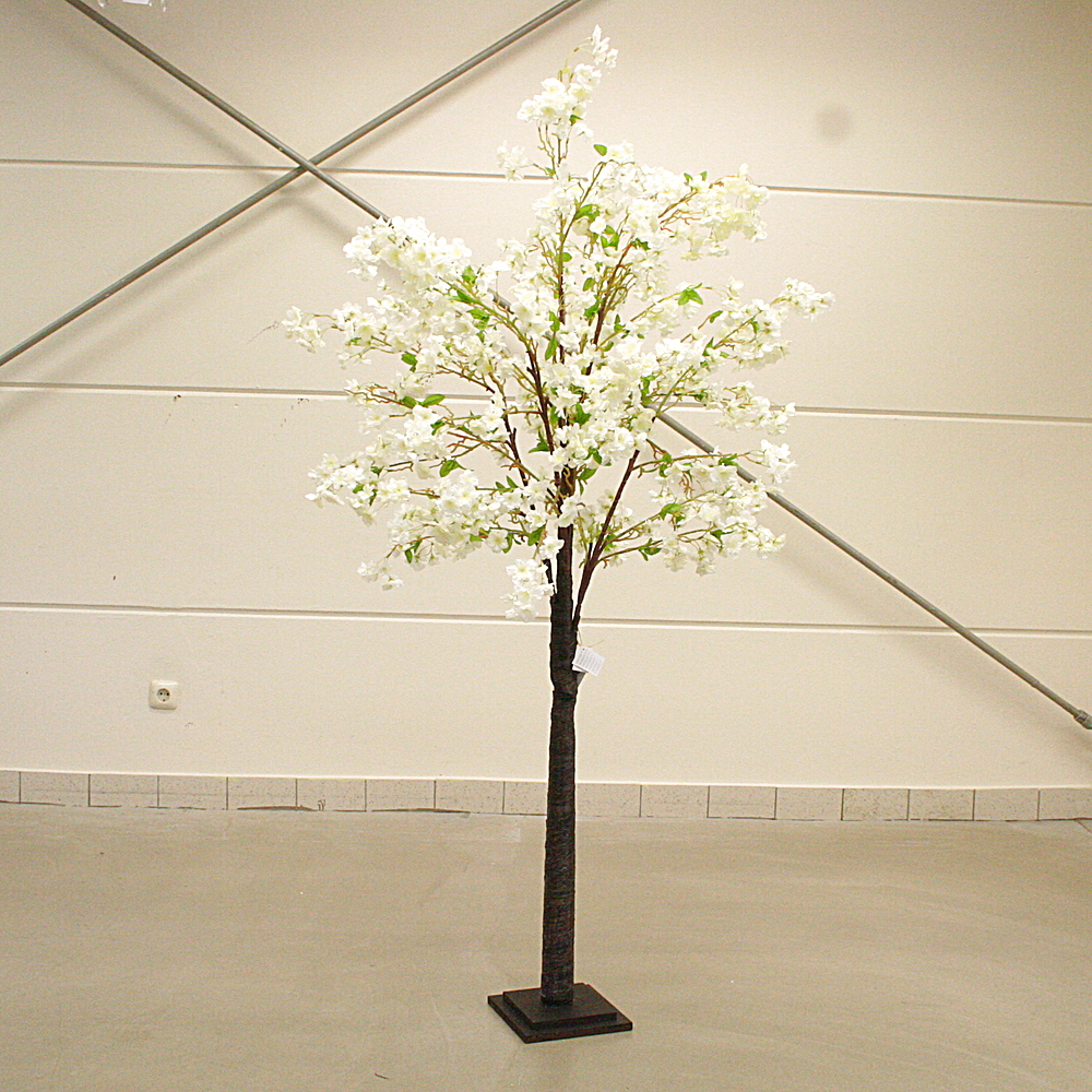 Kunstpflanze Kirschbaum Polyester Kunststoff weiss ca. H180 cm