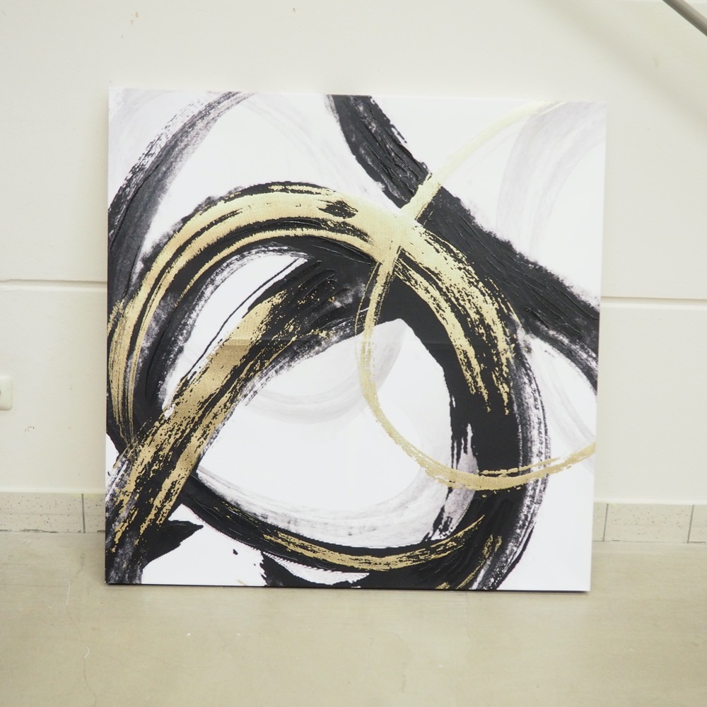 Bild Circles  ca. B100xT3x H100cm gold schwarz grau Deko
