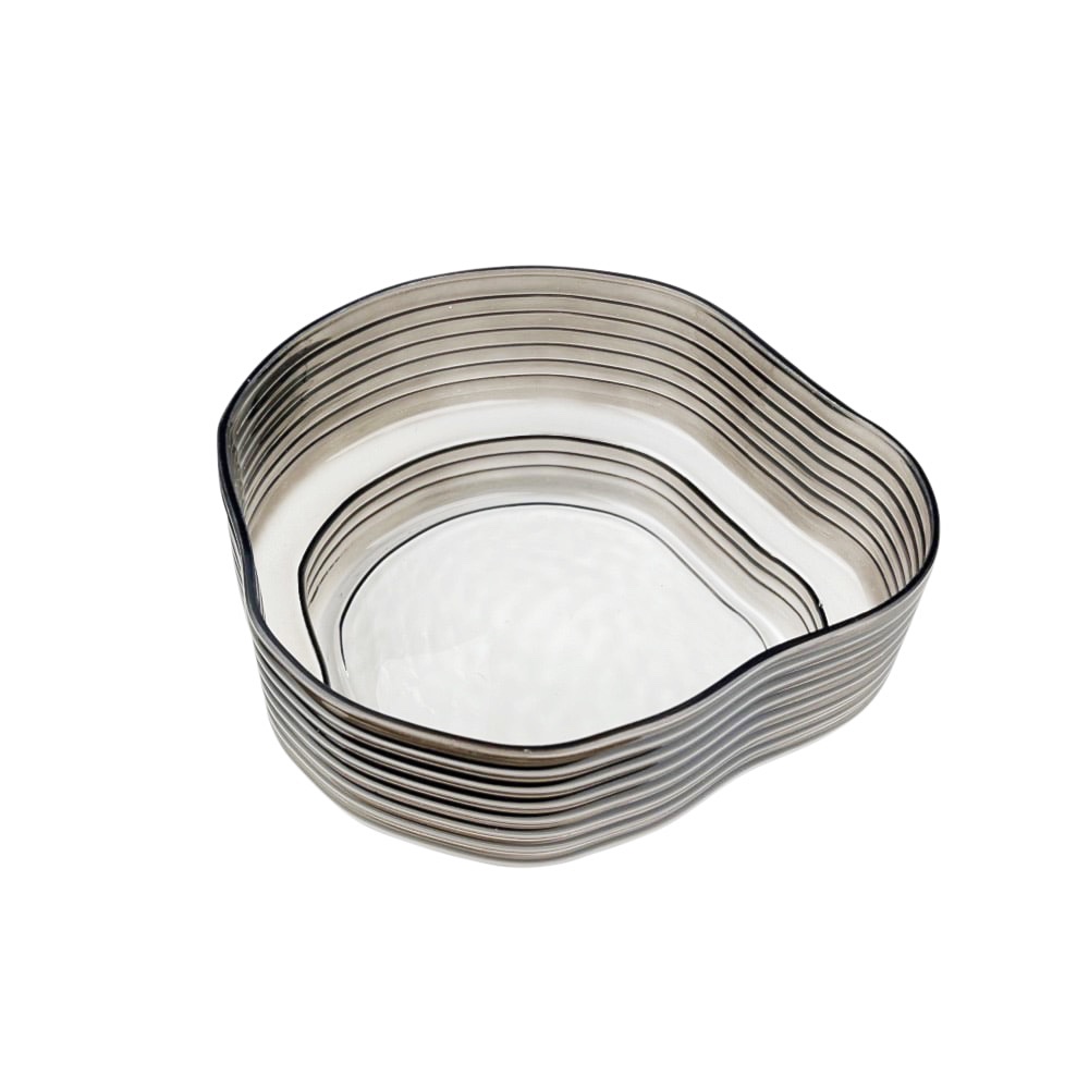 Dekoschale Wave Braun Glas