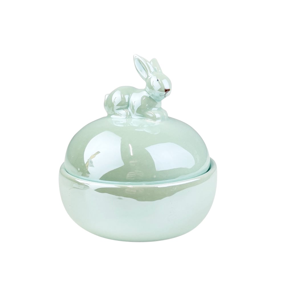 Aufbewahrungsdose Hase Mint mittel Ostern Deko-Dose