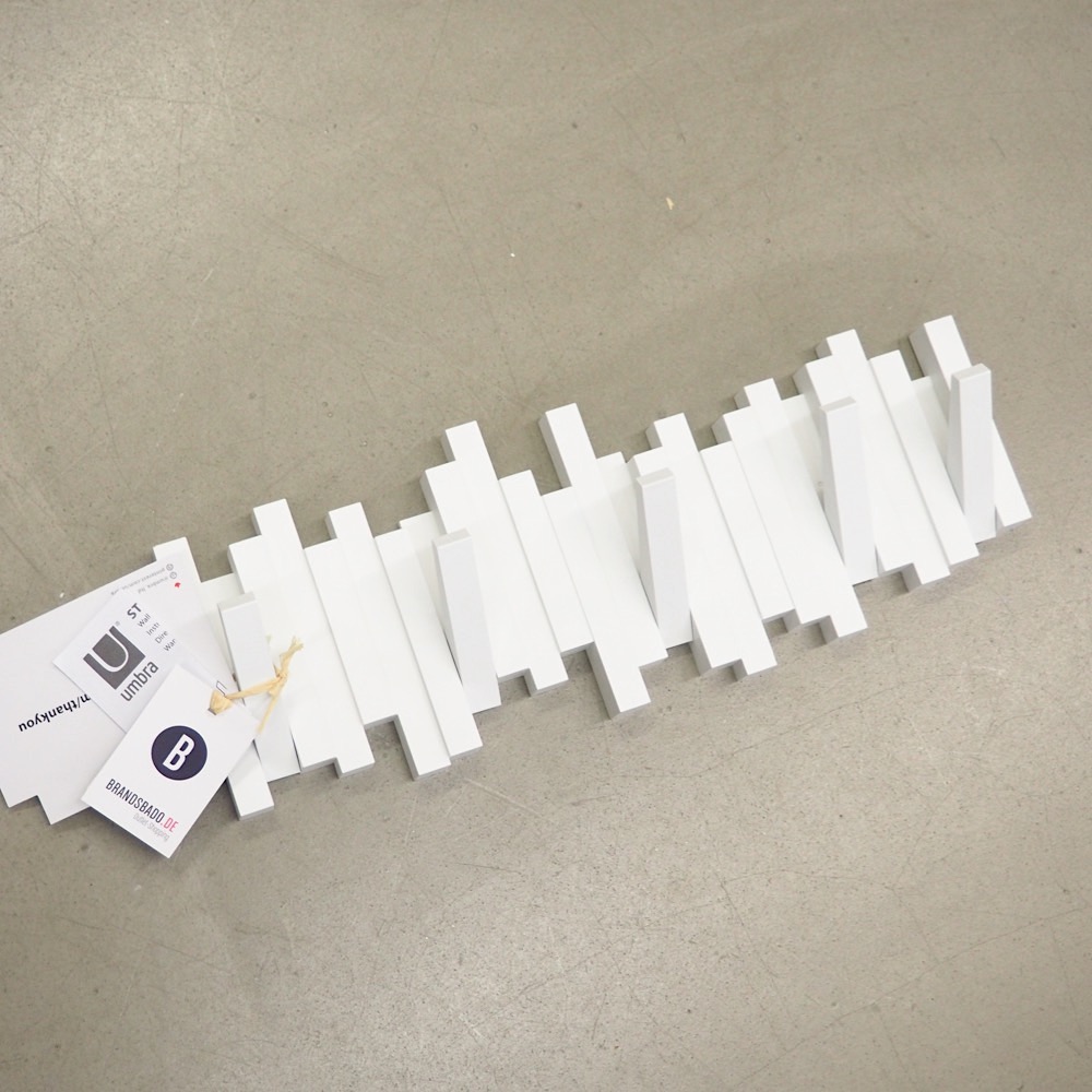 Garderobenhaken Sticks Weiß Kunststoff