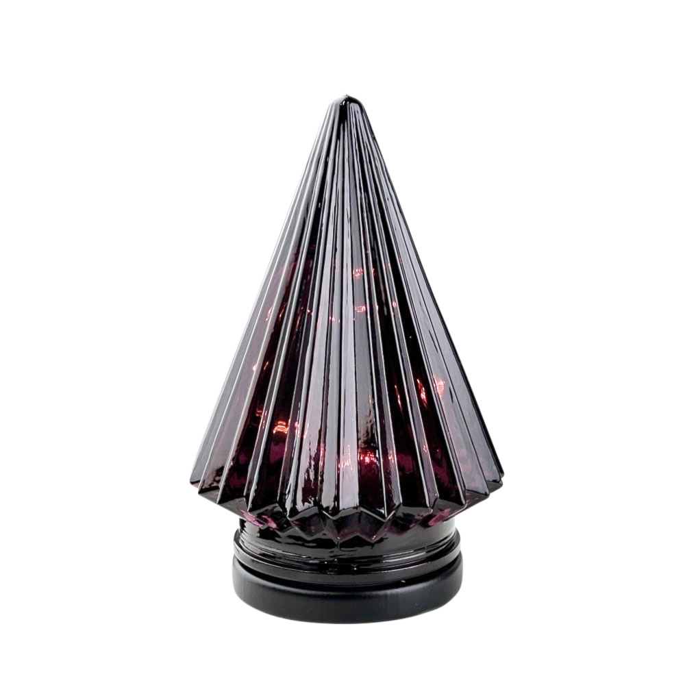 LED Leuchtobjekt Set rotviolett warmweiß Glas
