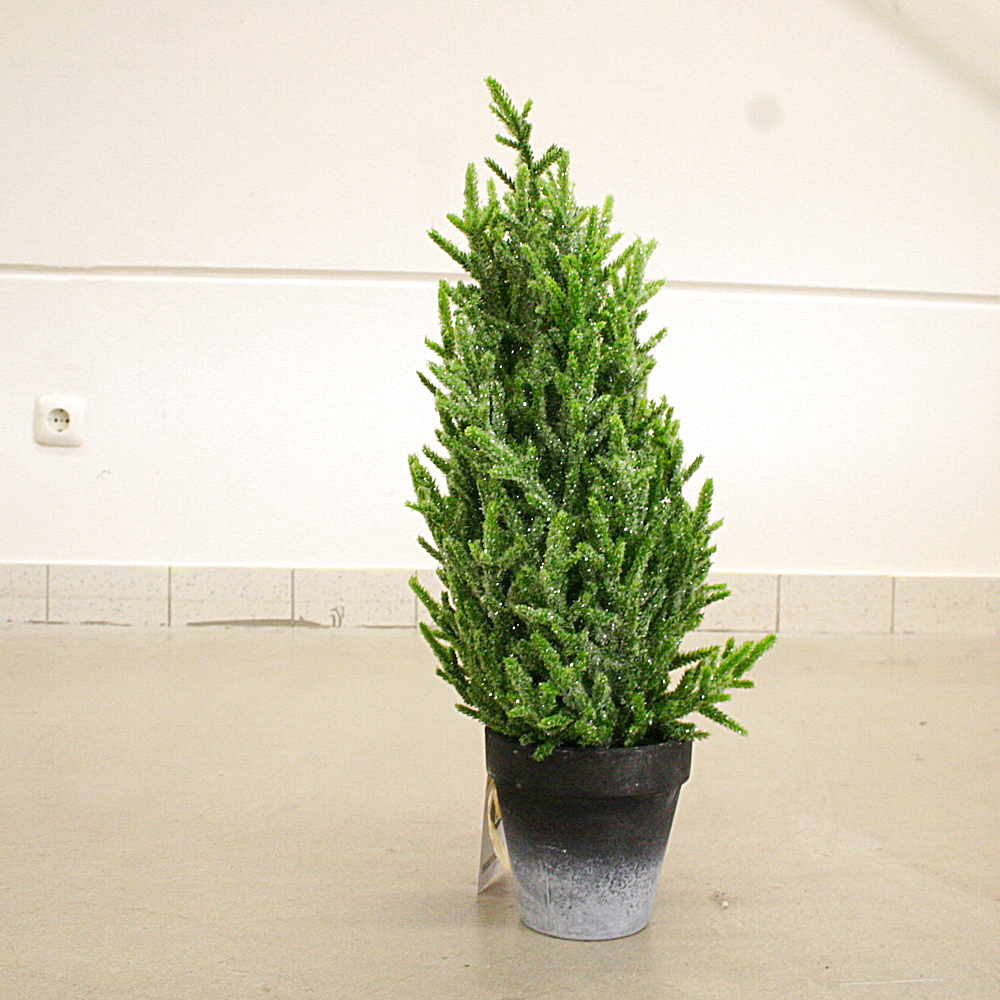 Kunstpflanze Tannenbäumchen Glitter ca. H50 cm Ø22 cm