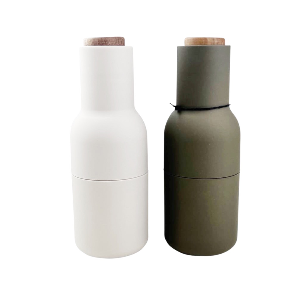 Designer Salz- & Pfeffermühle Bottle Grinder mit Walnussholzdeckel