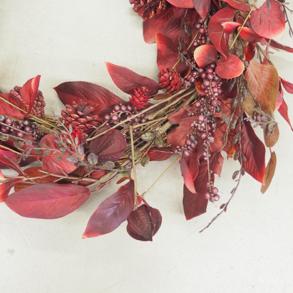 Deko Kranz Red Berry Gingar ca. H12 cm Ø60 cm Beeren