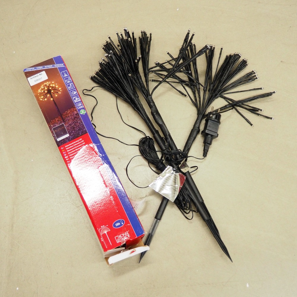 LED Stecker Set 3-tlg. Eisblumen Outdoor geeignet Deko