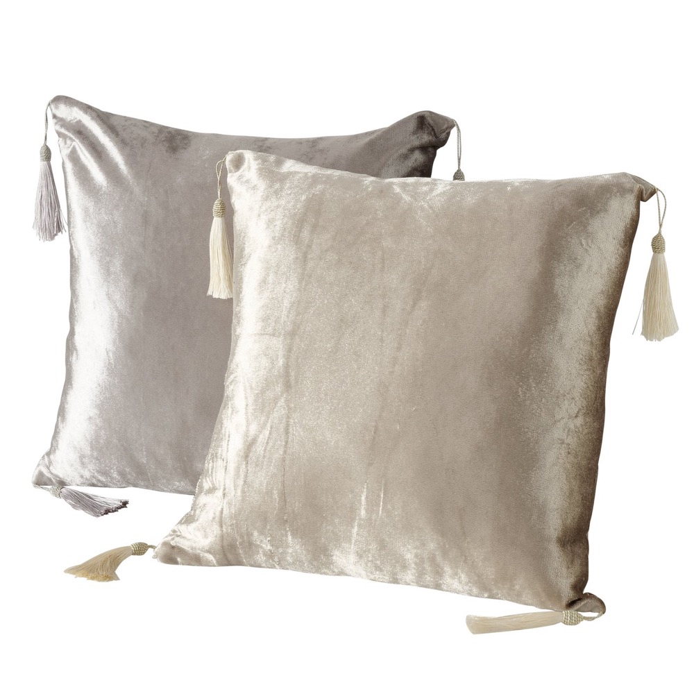 1x Kissen Clara 2 sortiert Gold- Silberfarben ca. 45x45cm
