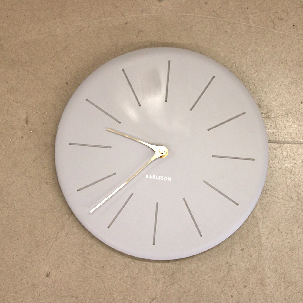 Wanduhr Sole Station, Ø 25 cm Grau goldfarben