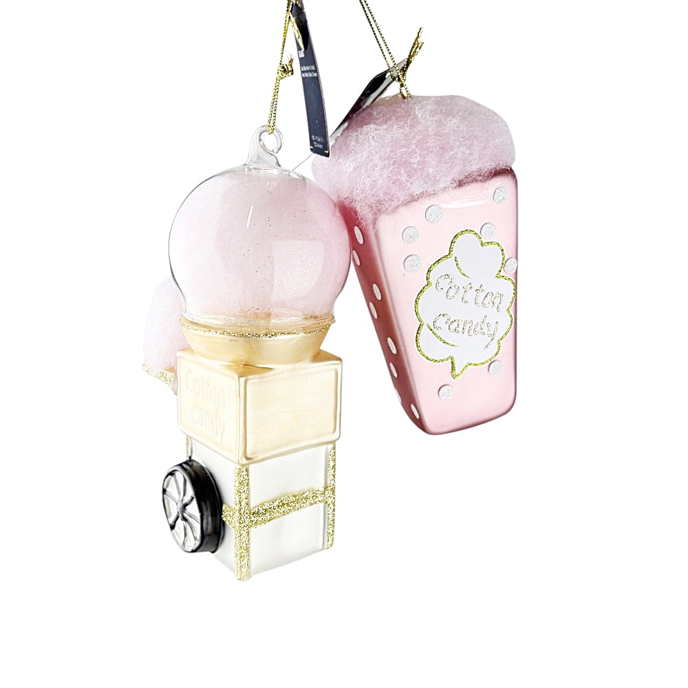 Baumanhänger Cotton Candy 2er-Set Glas B 8 x H 14 cm Rosa