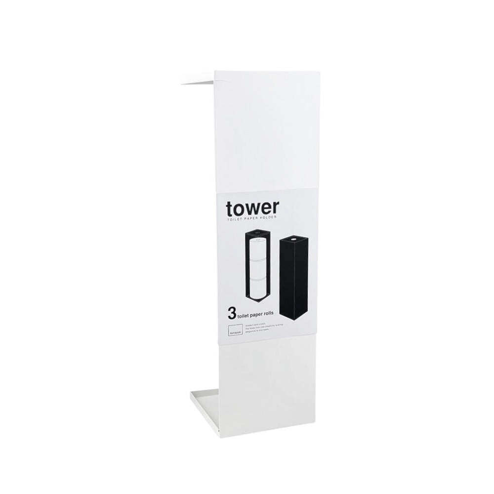 Toilettenpapierhalter Tower Stahl Weiß