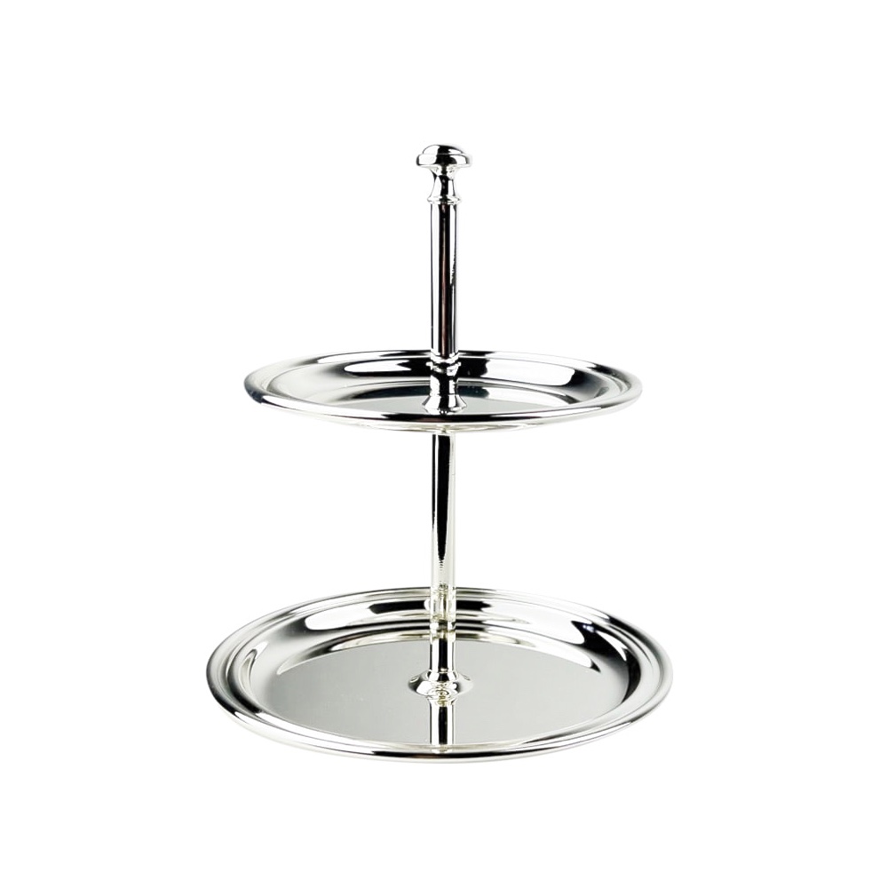Etagere Emilia Edelstahl versilbert Glas Ø 12 cm H 16 cm