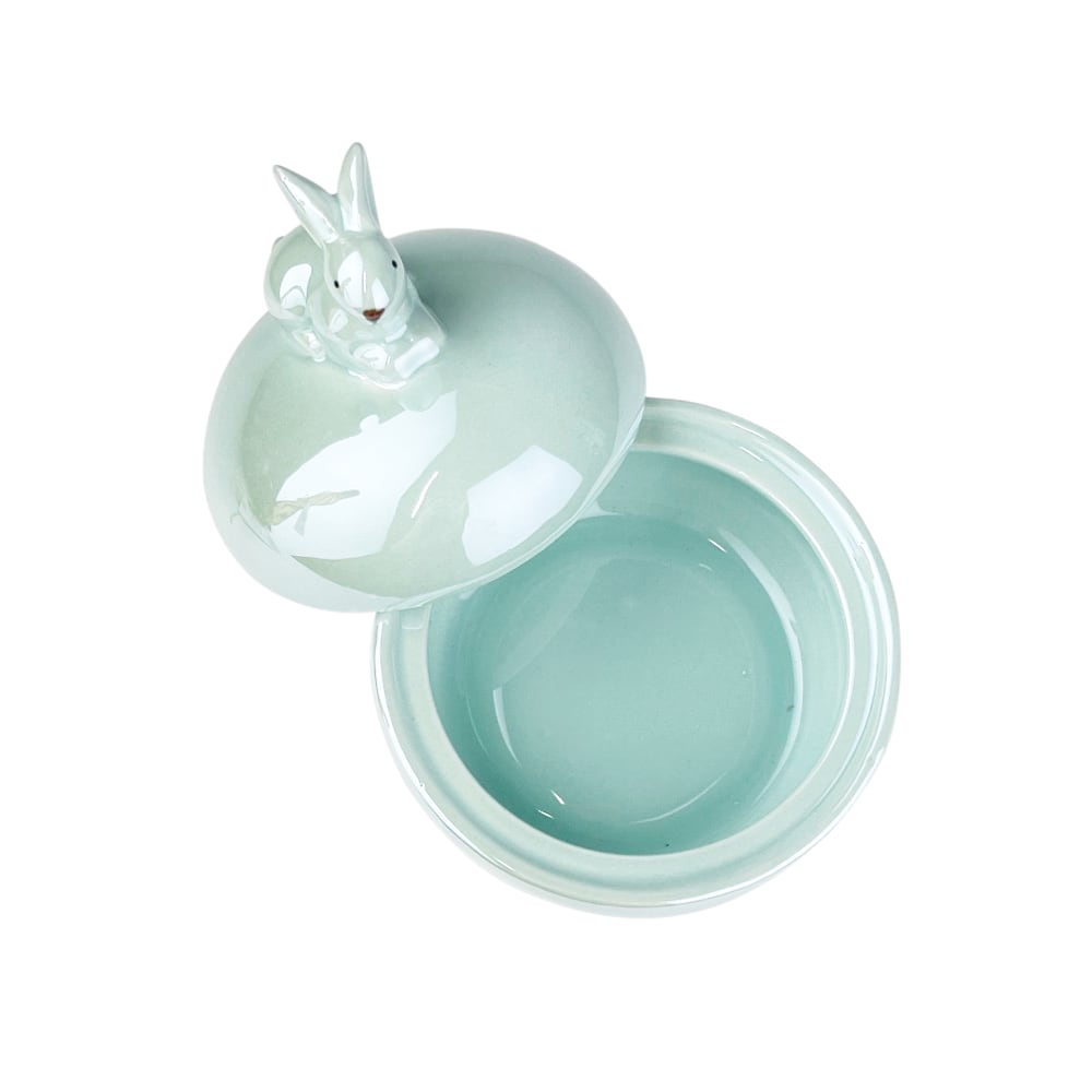 Aufbewahrungsdose Hase Mint mittel Ostern Deko-Dose