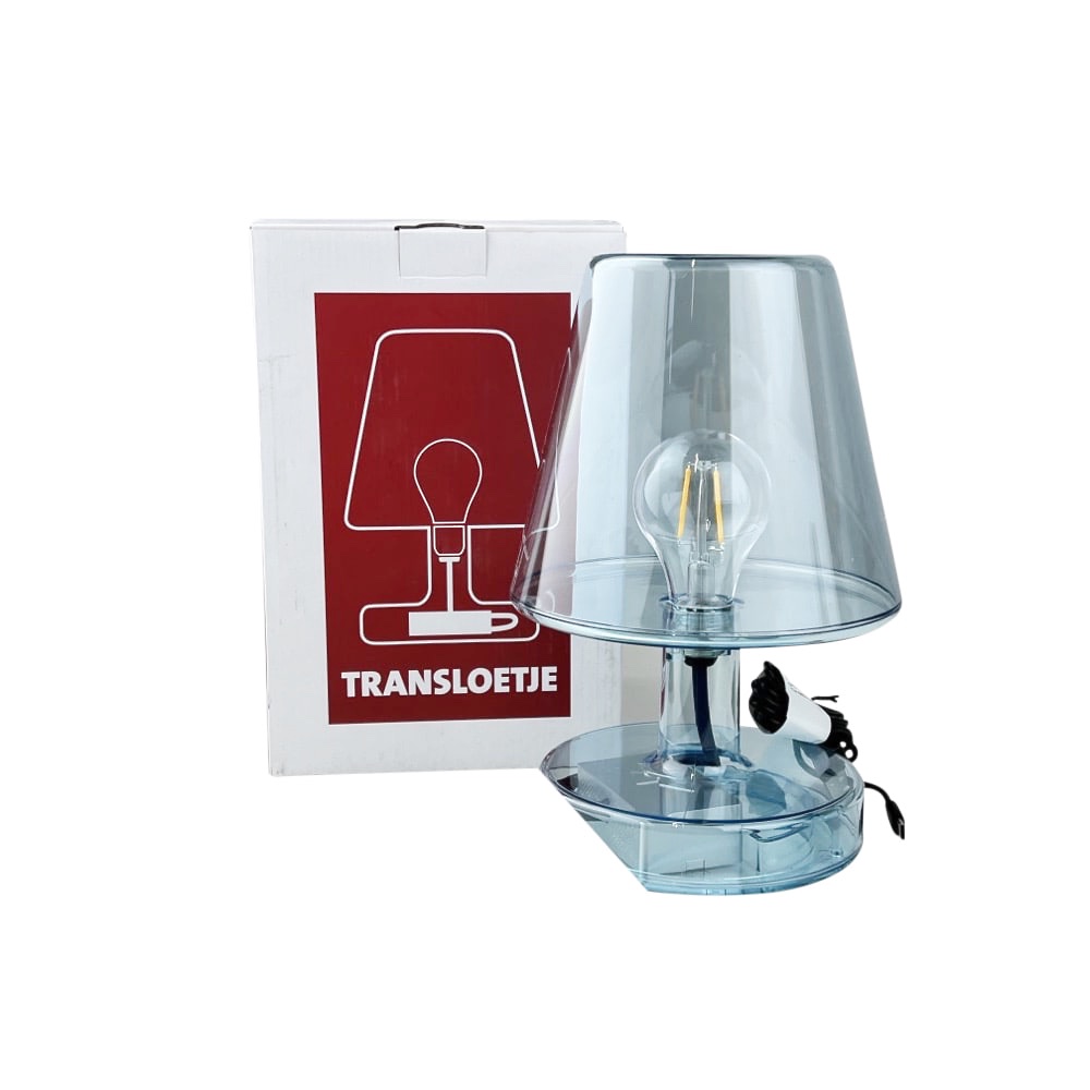 Mobile Dimmbare Außentischlampe Transloetje blau