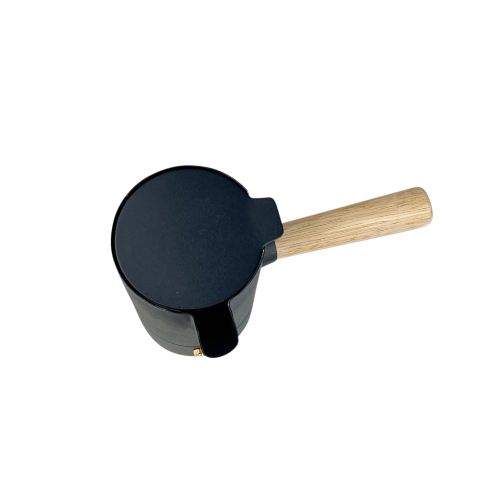 Espressokocher Collar Schwarz Edelstahl Holz