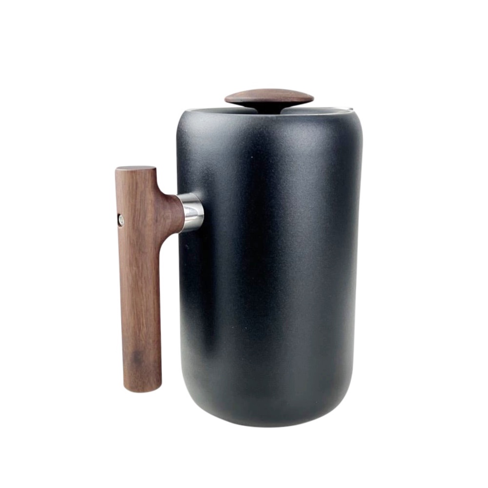 Kaffeebereiter Clara 700ml Schwarz Braun modern Küche Edelstahl