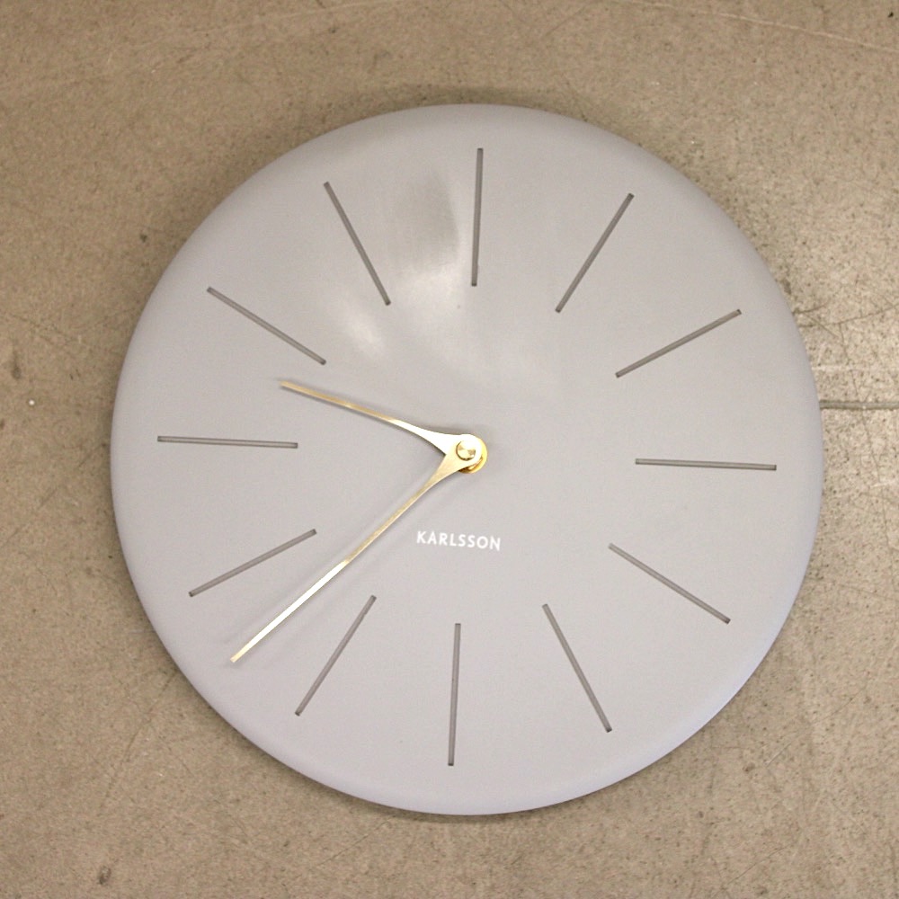 Wanduhr Sole Station, Ø 25 cm Grau goldfarben