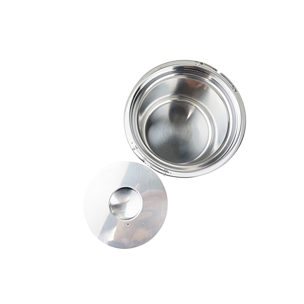Eiseimer Arne Jacobsen Edelstahl Ø 13 x H 11 cm Silber