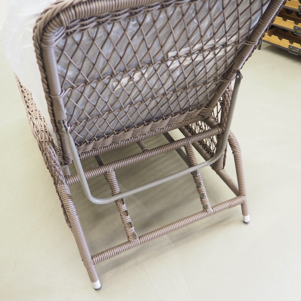 Outdoor Sessel Regia Natur-Look Fußstütze ausziehbar 190cm