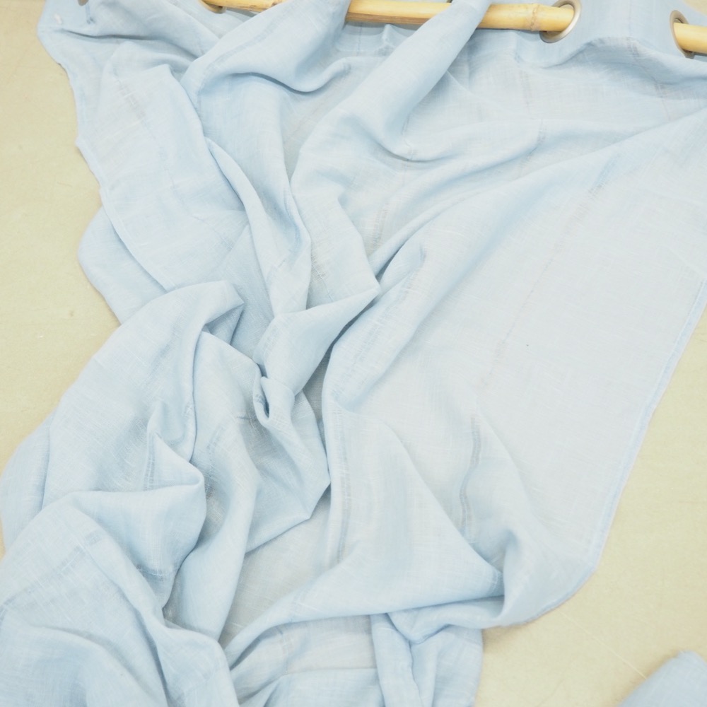 Vorhänge Julie 2 Stück B 140 x L 280 cm Blau-grau Gardinen-Set