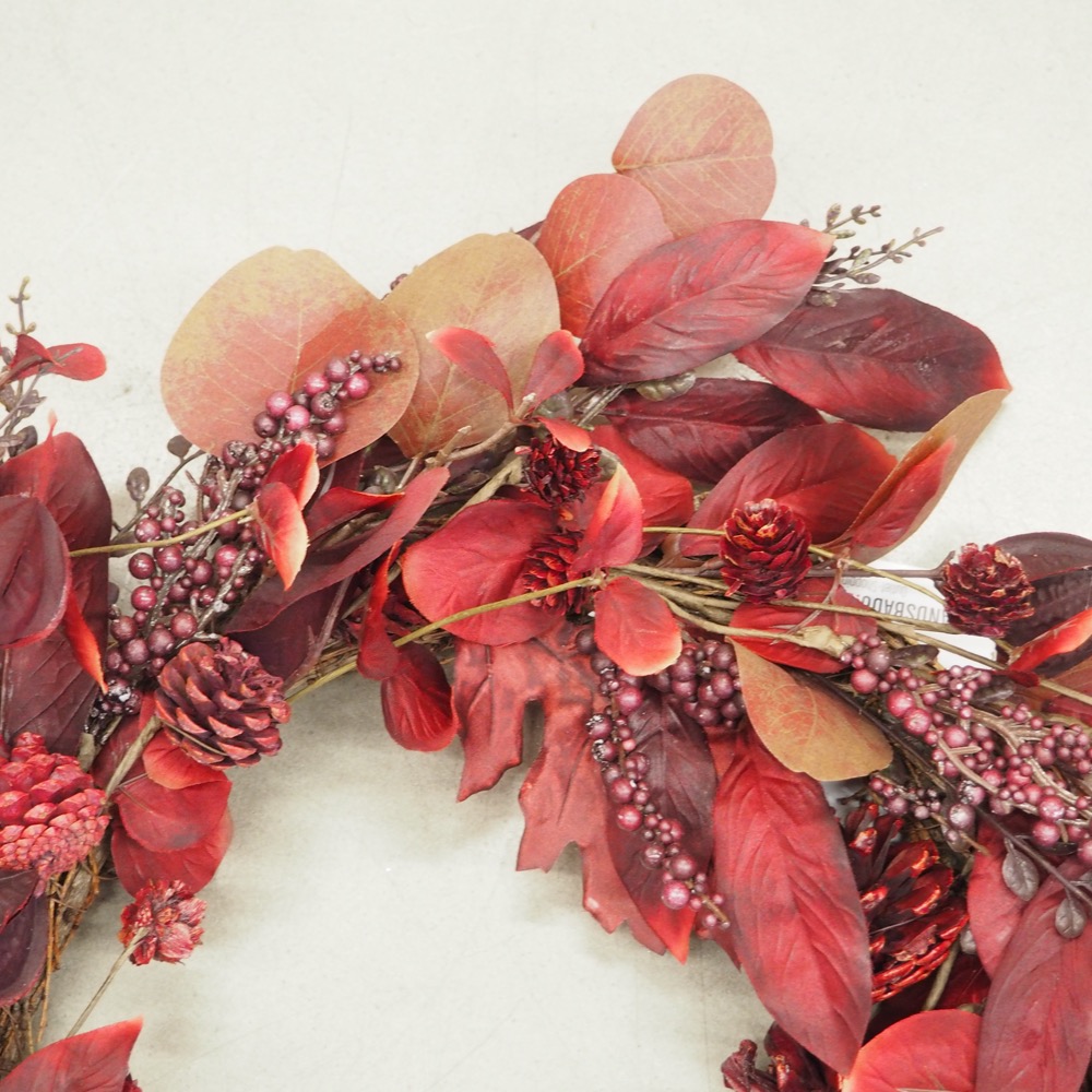 Deko Kranz Red Berry Gingar ca. H12 cm Ø60 cm Beeren